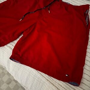 Tommy Hilfiger Bright Red Swim Board Shorts. Size: XXL